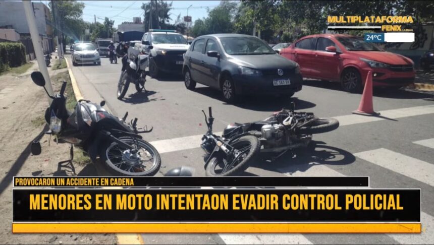 Dos menores huían de control policial y protagonizaron importante accidente