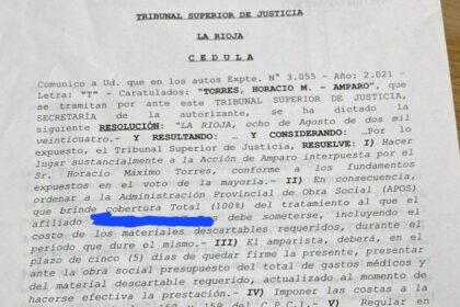 Nicolás Azcurra: “Desde el 2021 vengo presentando una na acción de amparo debido a la negativa persistente de APOS. Este año, finalmente, obtuvimos una resolución favorable”