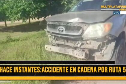 Choque en cadena en Ruta 5 y camino al aeropuerto