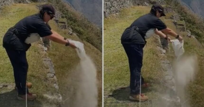 Indignación en Perú: una mujer arrojó las cenizas de un fallecido en Machu Picchu