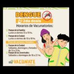 Gobierno informó horarios y puntos de vacunación contra el dengue