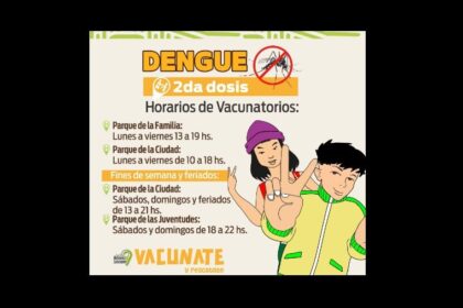 Gobierno informó horarios y puntos de vacunación contra el dengue