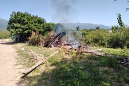 Se incendió un rancho en el Barrio Loma del Gitano