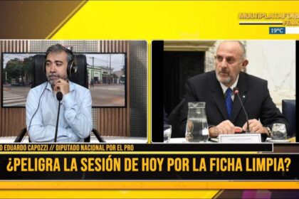 “Eduardo Capozzi, sobre la sesión de ficha limpia: “si se llega a caer la sesión, veremos quien está a favor de la transparencia y honestidad”