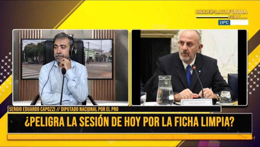 “Eduardo Capozzi, sobre la sesión de ficha limpia: “si se llega a caer la sesión, veremos quien está a favor de la transparencia y honestidad”