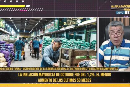 La Cámara Argentina de Distribuidores y Autoservicios Mayoristas anticipo que la inflación mayorista del mes de noviembre será menor del 1%