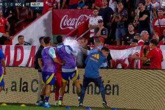 La insólita pelea entre los hinchas de Huracán y los suplentes de Boca que detuvo el partido en el Ducó con Medel y Rojo en el ojo de la tormenta