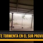 Fuertes tormentas en el sur provincial