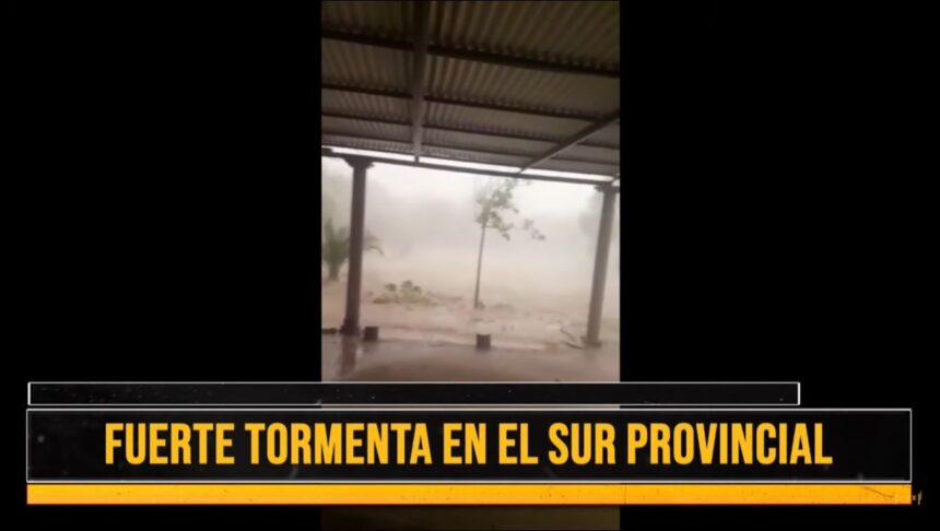 Fuertes tormentas en el sur provincial