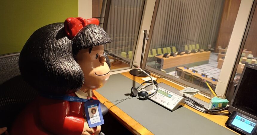 Mafalda cumplió el sueño de ser intérprete en la ONU y también fue presentadora en los Emmy Internacional