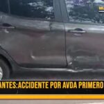 Chocan moto y auto por avenida 1° de Marzo