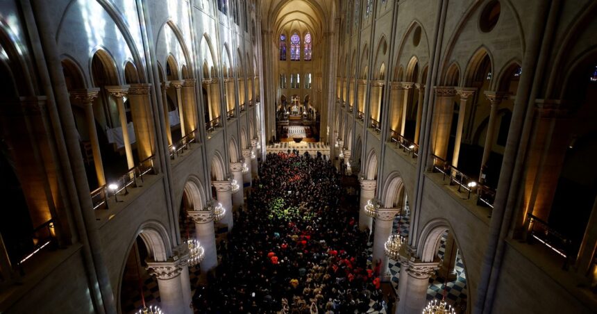 Revelan el interior de Notre Dame por primera vez desde su incendio: puro esplendor a días de su reinaguración