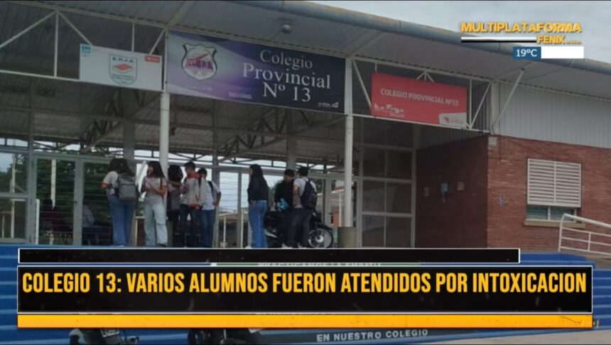 Colegio 13: alumnos atendidos por intoxicación