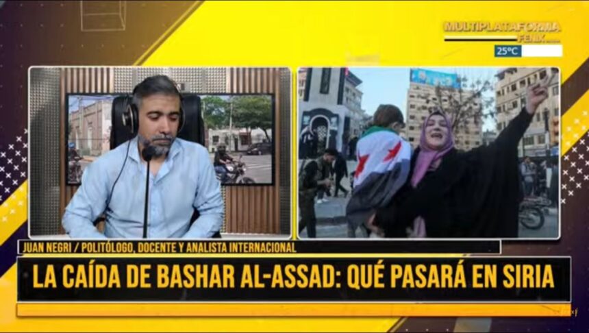 Juan Negri habló en Fénix por el derrocamiento de Bashar Al Assad