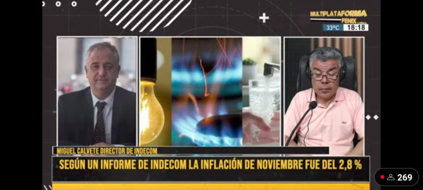 Según un informe de INDECOM la inflación de noviembre fue del 2,8%