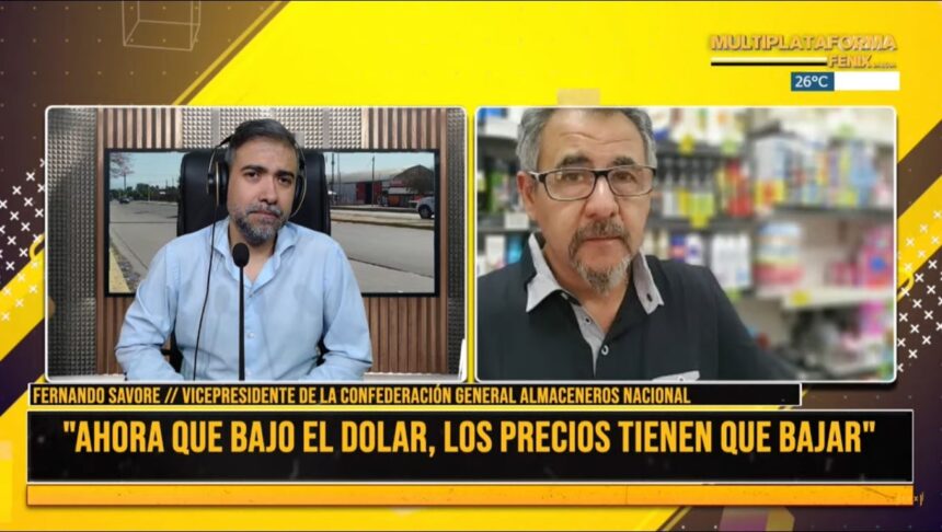 Fernando Savore: “Ahora que bajó el dólar, los precios tienen que bajar”