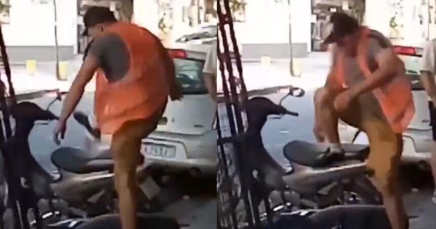 Video: una pelea entre “trapitos” terminó con una motocicleta destrozada en Córdoba