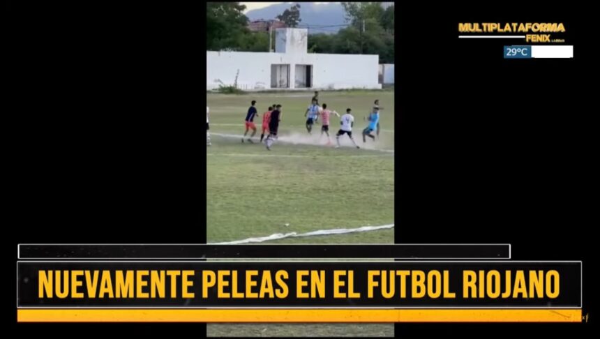 Chamical: partido de fútbol terminó a las trompadas