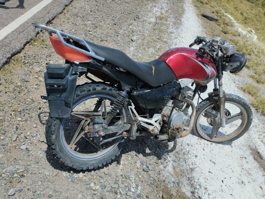 Un motociclista perdió el control de su moto y termino cayendo pesadamente al asfalto por Ruta Provincial N° 28