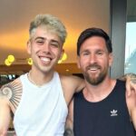 Lionel Messi sigue en modo vacaciones y música: recibió a Luck Ra en su casa de Rosario y el cantante le dedicó el verso de una canción