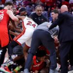 Otra noche de escándalo en la NBA: segunda batalla campal del fin de semana y siete expulsados en Houston Rockets vs Miami Heat