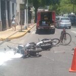 Dos motocicletas chocaron por Av. San Nicolás de Bari