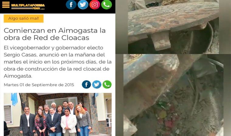 “La Década Robada”: El cuento sin fin de las obras de red de cloacas en Aimogasta