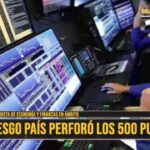 El riesgo país perforó los 500 puntos