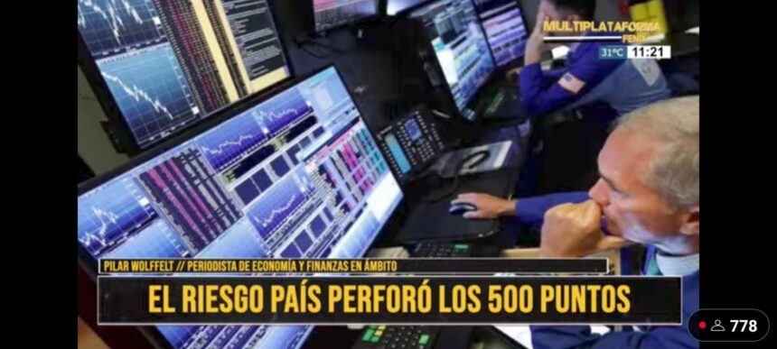 El riesgo país perforó los 500 puntos