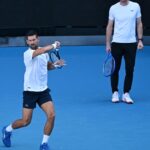 Novak Djokovic y su primer entrenamiento con Andy Murray como coach en el Abierto de Australia: le ganó un set a Carlos Alcaraz