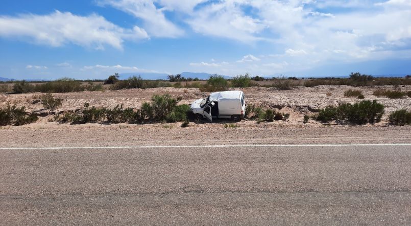 Volcó camioneta por Ruta Nacional N° 60