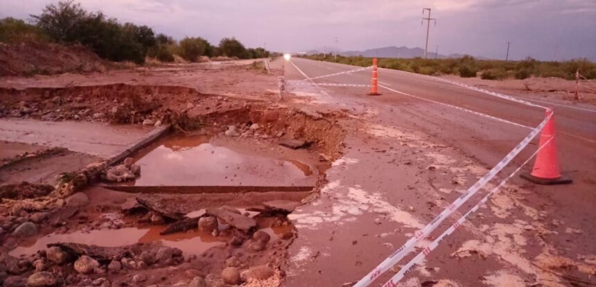 Alerta por desbordes de río y rotura de cinta asfáltica de la RN N° 74 en el tramo Vichigasta – Nonogasta