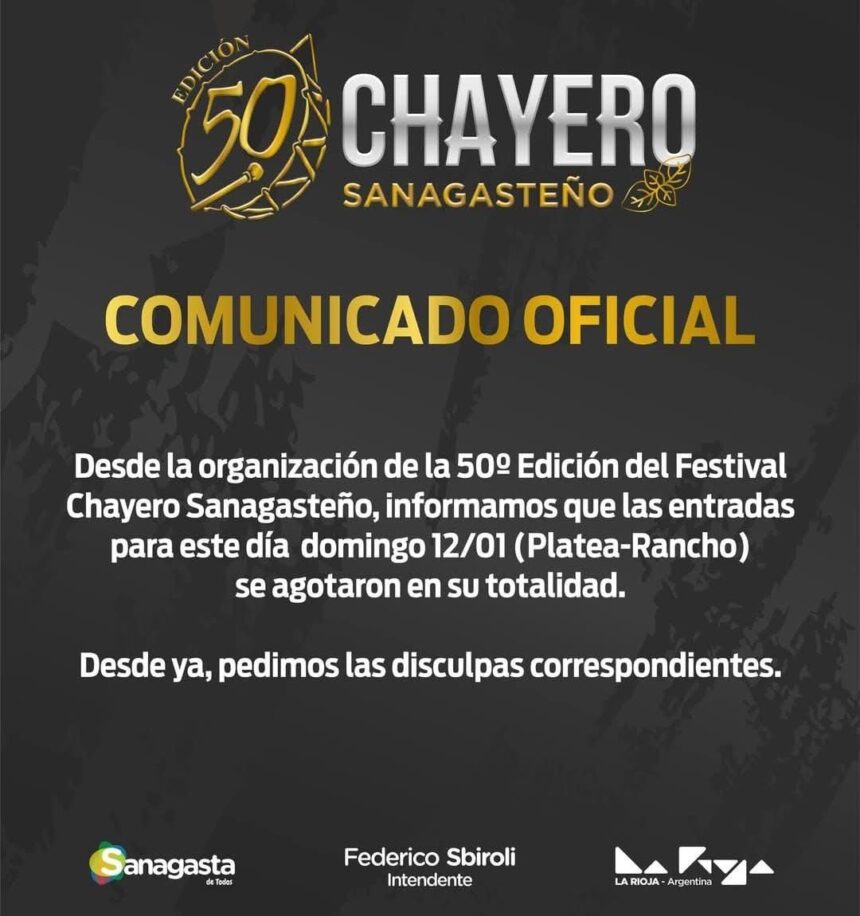 El Festival Chayero Sanagasteño celebra su 50ª edición con entradas agotadas