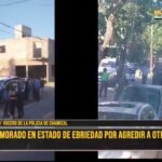 Policía demorado en estado de ebriedad tras agredir a otros efectivos durante un operativo